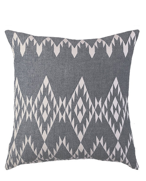 Cotton cushion cover with kilim pattern, made in Turkey - Shopping Blue