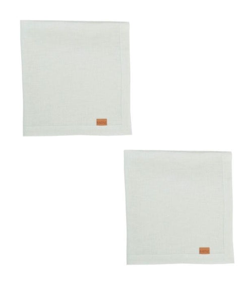 Linen napkin, sage, set of 2 - Shopping Blue